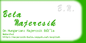 bela majercsik business card